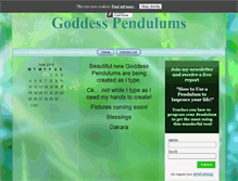 Tablet Screenshot of goddesspendulums.com